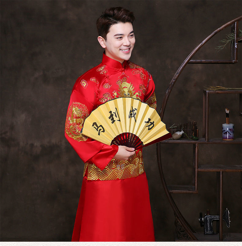 秀禾服男男款秀禾新郎2022年春季年中式结婚礼服古装新郎男士唐装龙凤