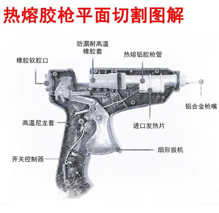 嘉博森7mm11mm胶棒塑料diy热熔胶枪家用棒棒手工胶枪