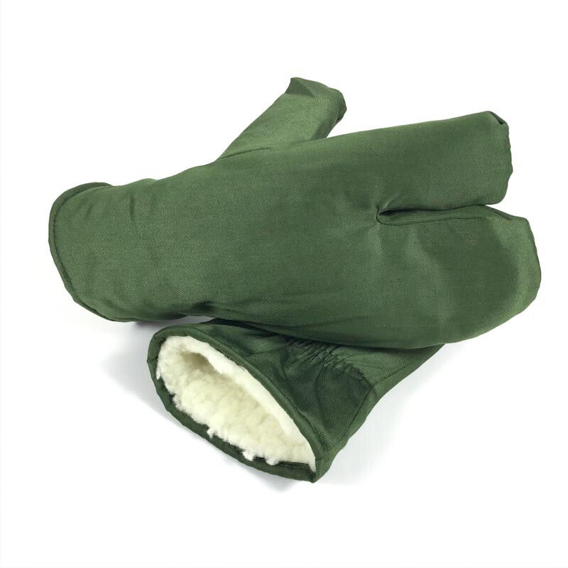 beimuchen军绿色棉手闷子手套连指男冬季加毛加厚连指保暖老式手套带