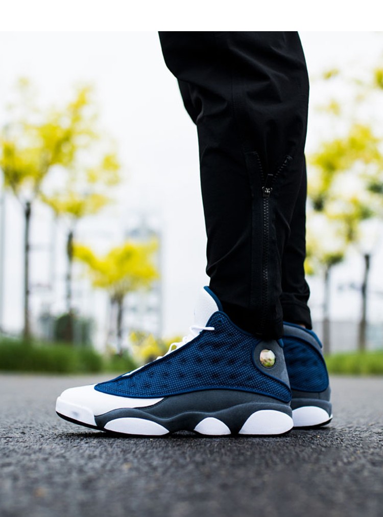 nike air jordan 13 aj13海军蓝缓震高帮男士实战篮球鞋 414571-404