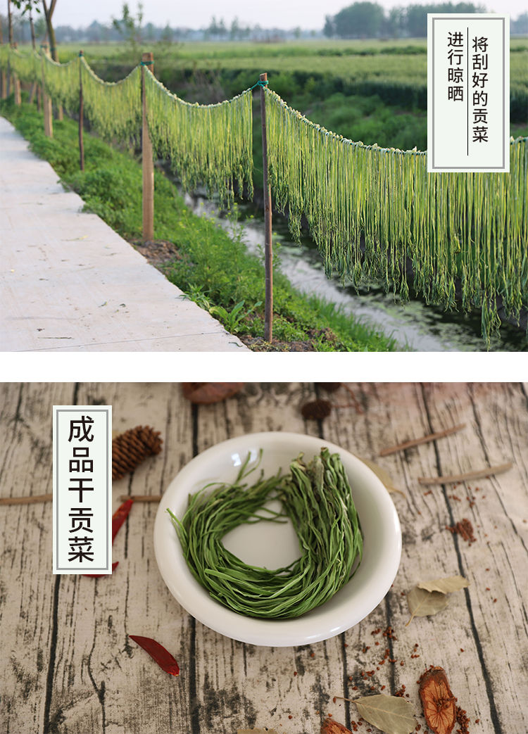 贡菜义门苔干干货响菜山蜇菜新鲜脱水蔬菜农家土特产100-500g 一等好