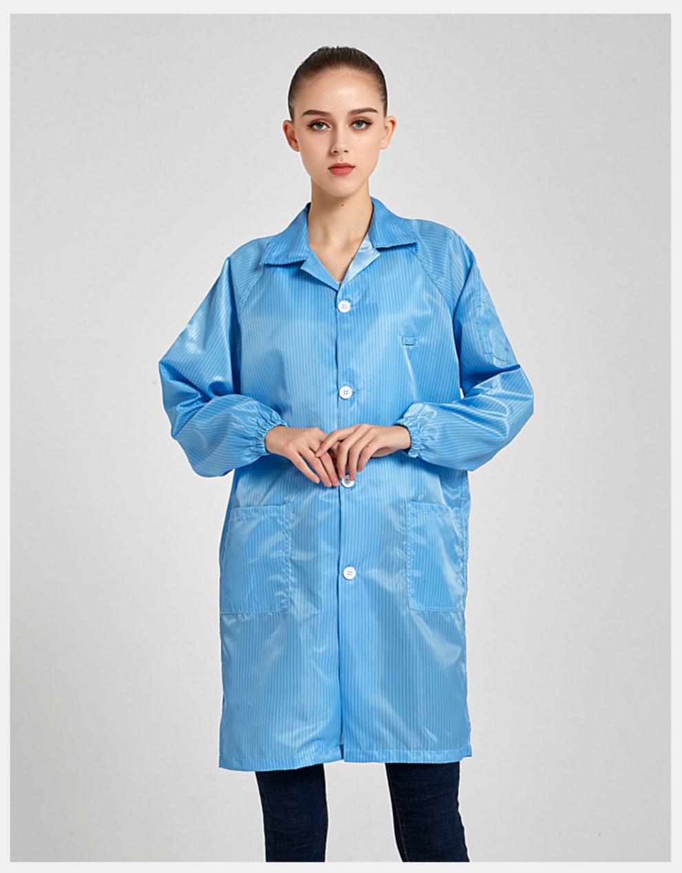 大褂防尘大褂工作服无尘大褂防尘服防护服净化服 粉色 m