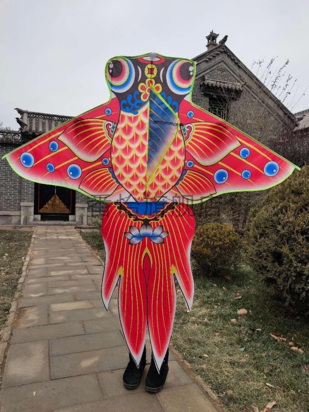 2022新款王侉子风筝王侉子风筝新款传统烫金金鱼风筝新手微风成人易飞