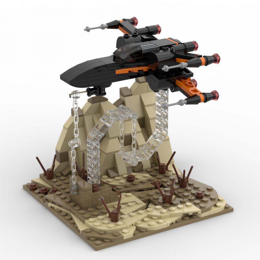 兼容乐高moc平衡张拉悬浮反重力浮神盾局天空航母千年隼平衡架立体