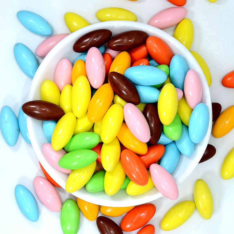 小橄榄巧克力 吉利豆 彩虹糖 蛋糕装饰点缀500g 袋装500gx1袋
