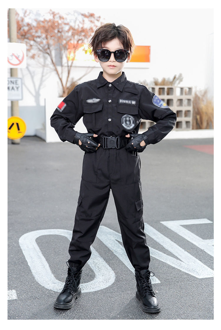 儿童警察的套装男童 儿童警察衣服警官服装警男童小特警装备特种兵