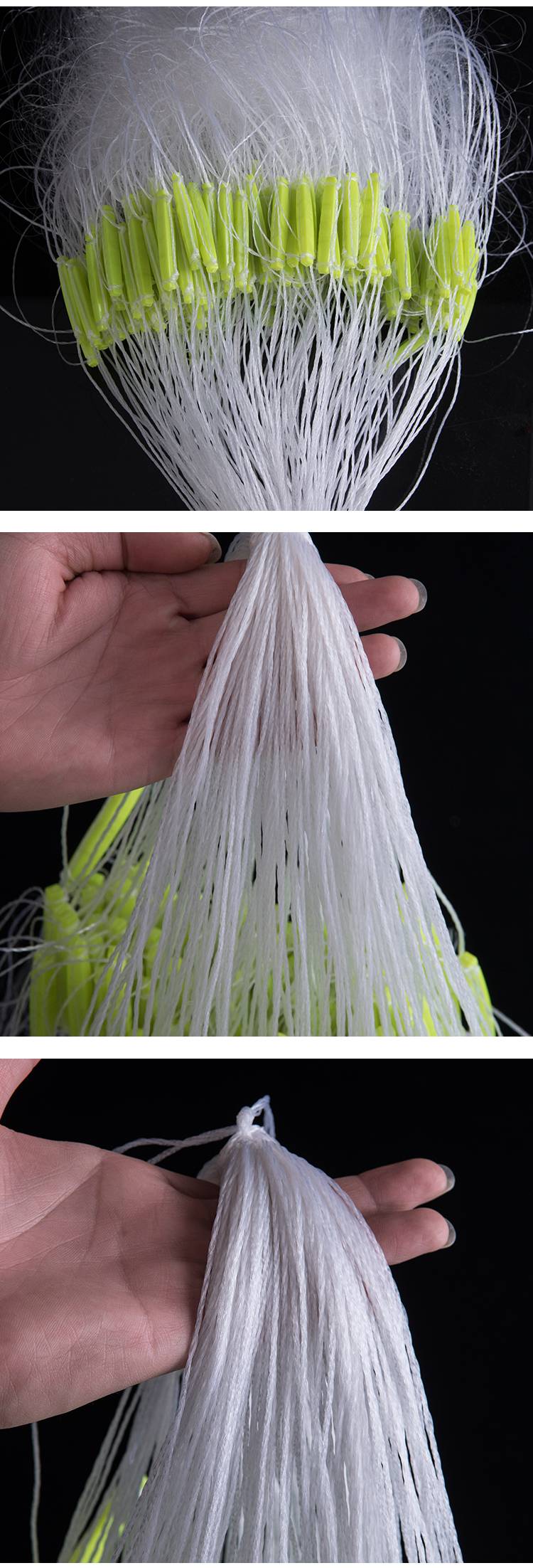 鱼网浮网鱼网三层渔网丝网捕鱼白条网鲫鱼粘鱼浮网沉