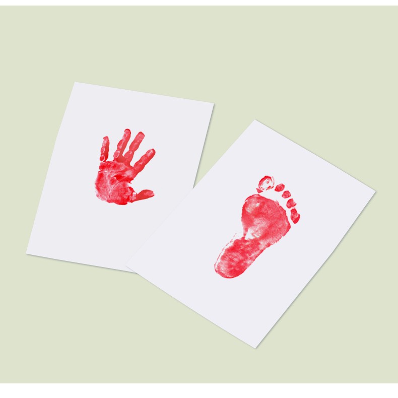 白骏创宝宝手足印泥新生婴儿满月百天周岁宝宝免清洗印台手印脚印手足