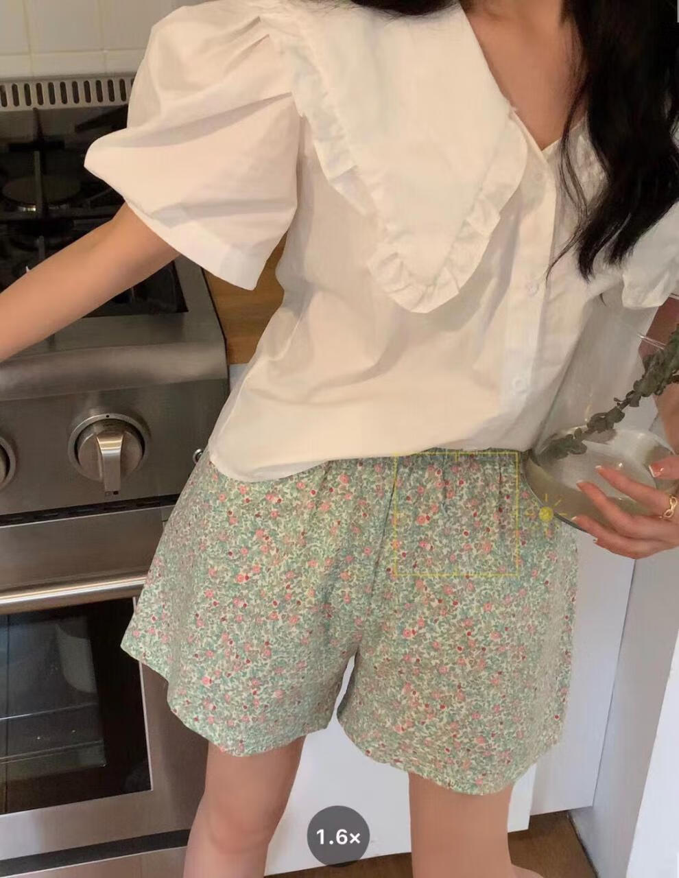 可爱花花短裤in棉夏季棉薄凉快透气小碎花家居裤休闲格子裤子清凉一夏