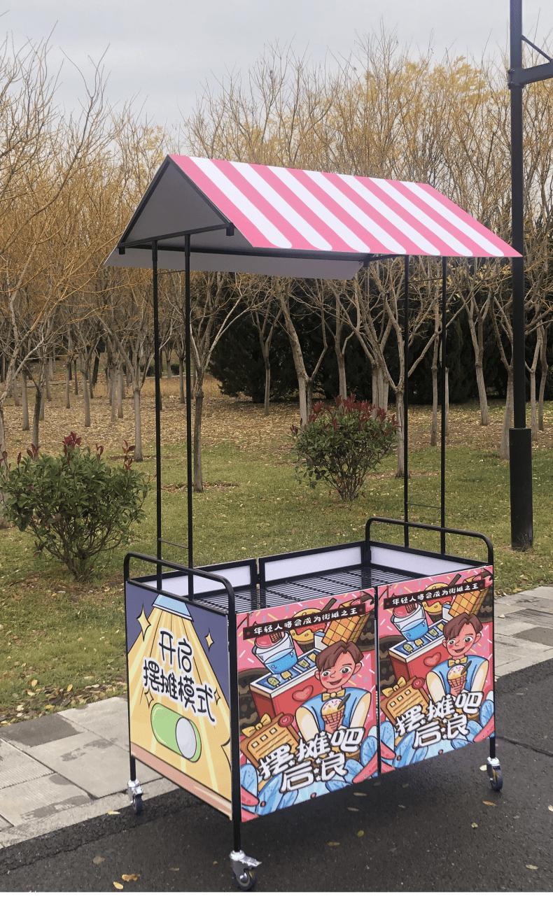 地摊货架推车 欧式铁艺花车地摊车集市移动售货车手推车商场户外小吃