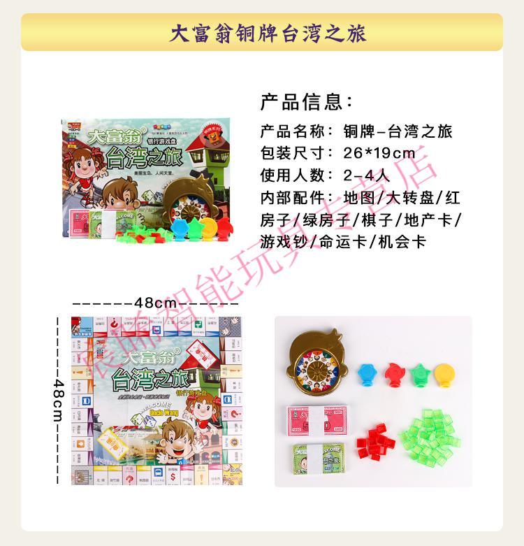 之旅中国之旅桌面游戏棋牌桌游模拟经营强手棋娱乐大富翁上海滩银牌