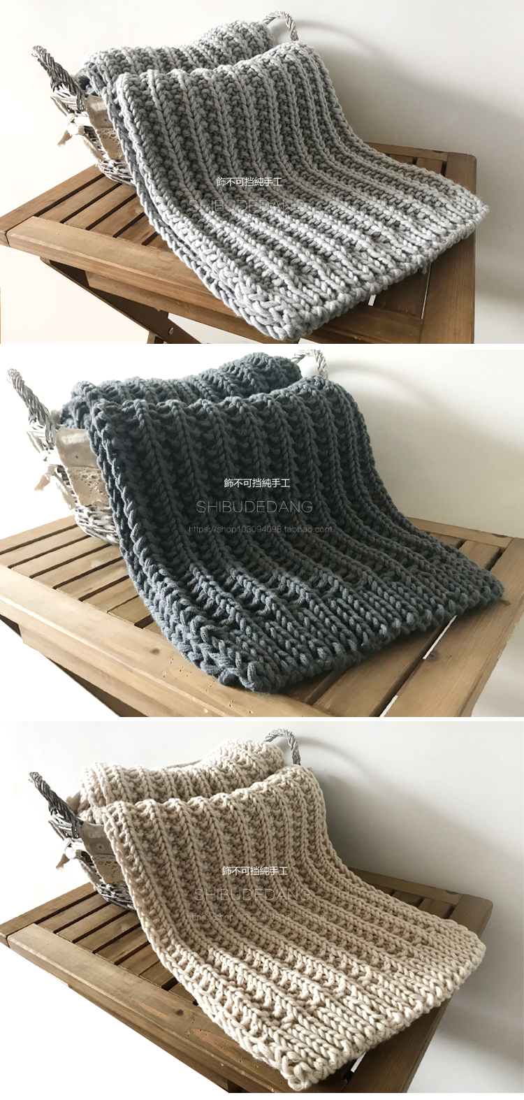 秋冬季送女朋友的围巾自己手工编织的毛线成品冬相思扣织送男女朋友