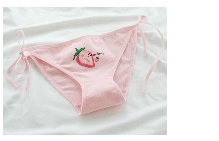 系带内裤女绑带二次元女生粉嫩日系胖次初音动漫三角裤萌大x萌妹四颗