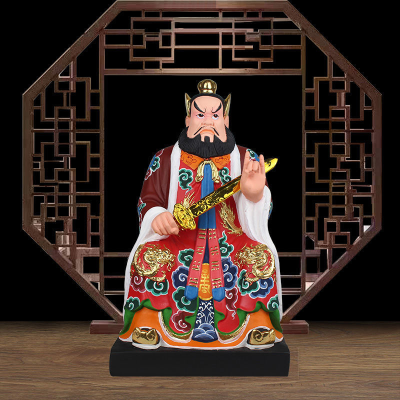 60龙虎山张天师神像16寸张道陵正一真人王长赵升护法家居供奉摆件