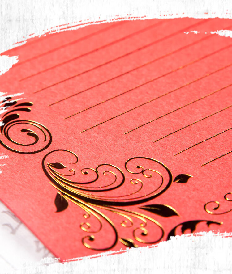 九鹿美兮 复古烫金信纸信封套装中国文艺爱心唯美情书附牛皮西式浪漫