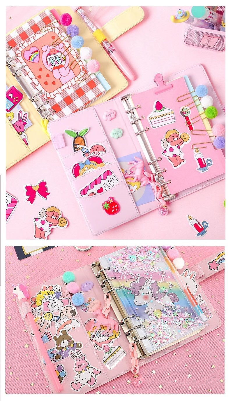 手账本可爱韩版手帐本全套便宜高颜值网红活页本笔记本少女心抖音
