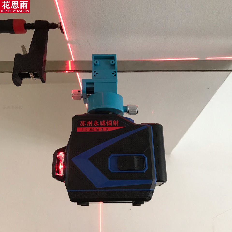 仪砌墙神器加卡梁架永成8线超高亮红光砌墙仪砌墙神器室外可见水平仪