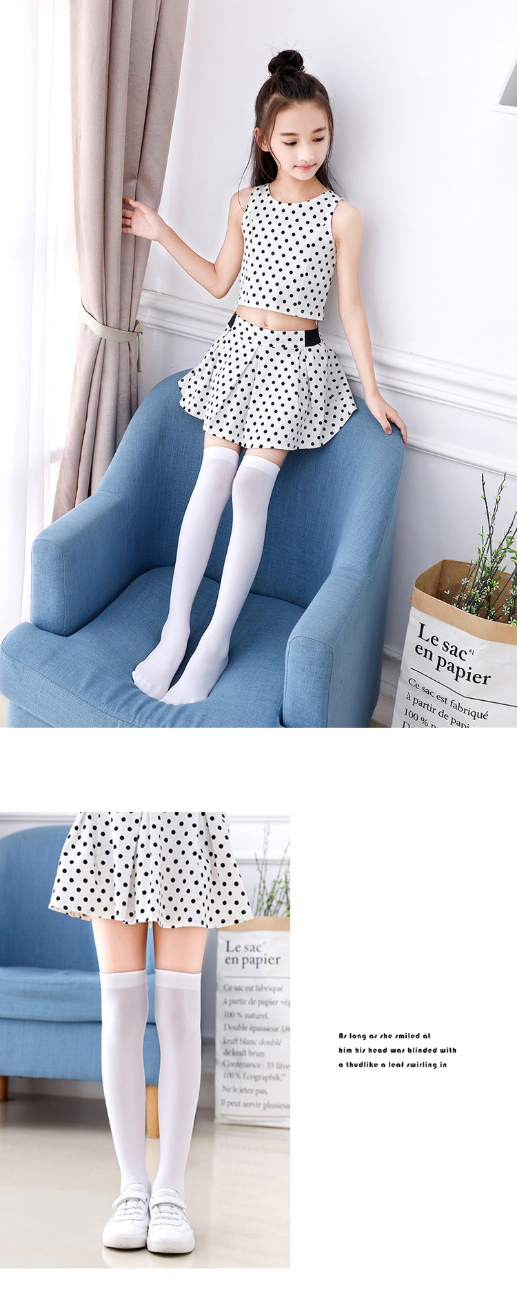 迪士尼disney儿童丝袜白色女童长筒袜过膝盖春秋夏季薄款宝宝舞蹈打底