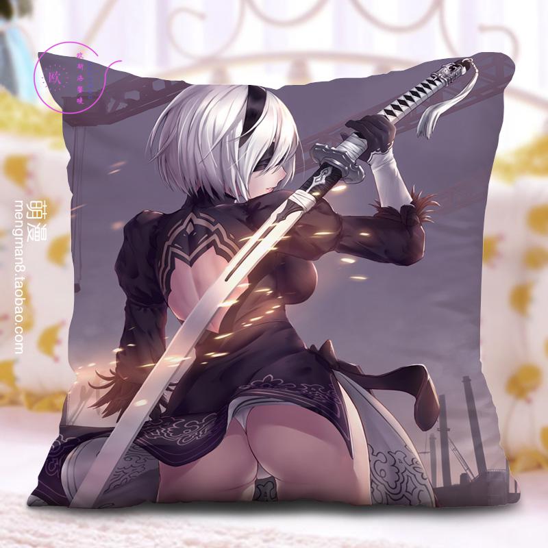 尼尔机械纪元 2b小姐姐抱枕 动漫游戏周边 二次元靠垫 枕芯 枕套 01