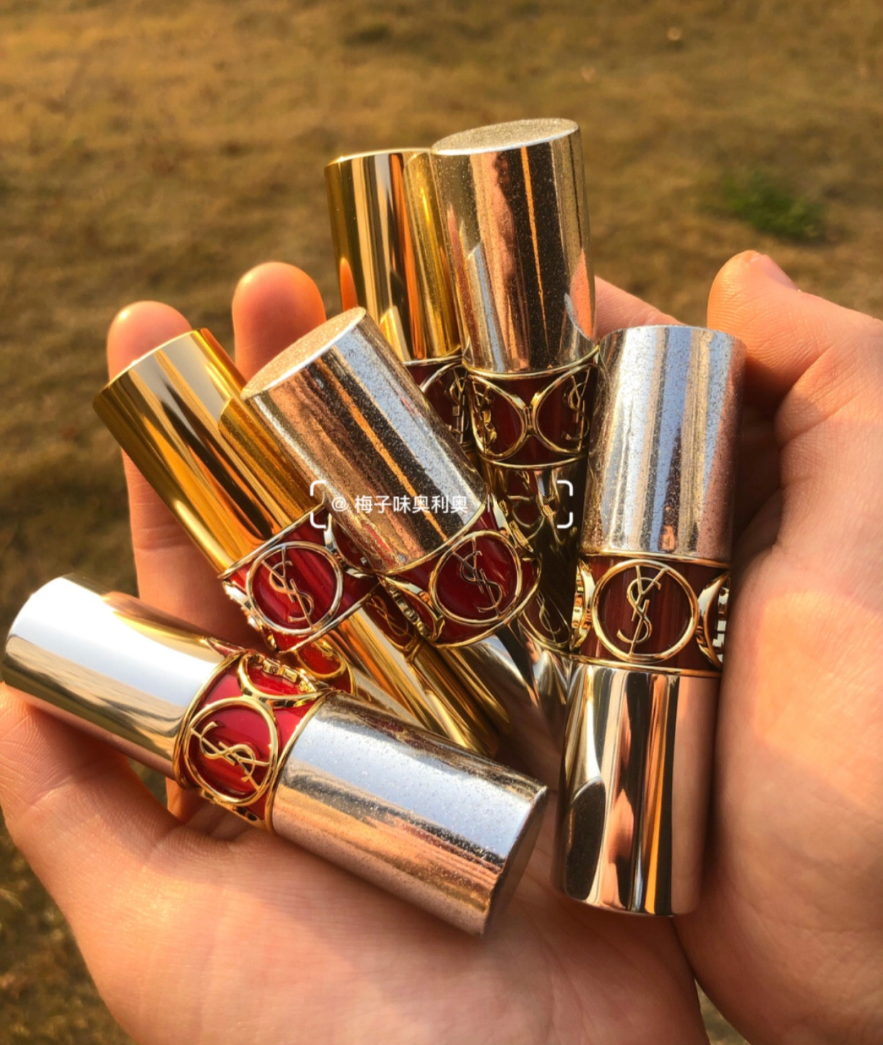 ysl圣罗兰星星夹心银管圆管口红02768380148新色122130刻字盲盒现货圆