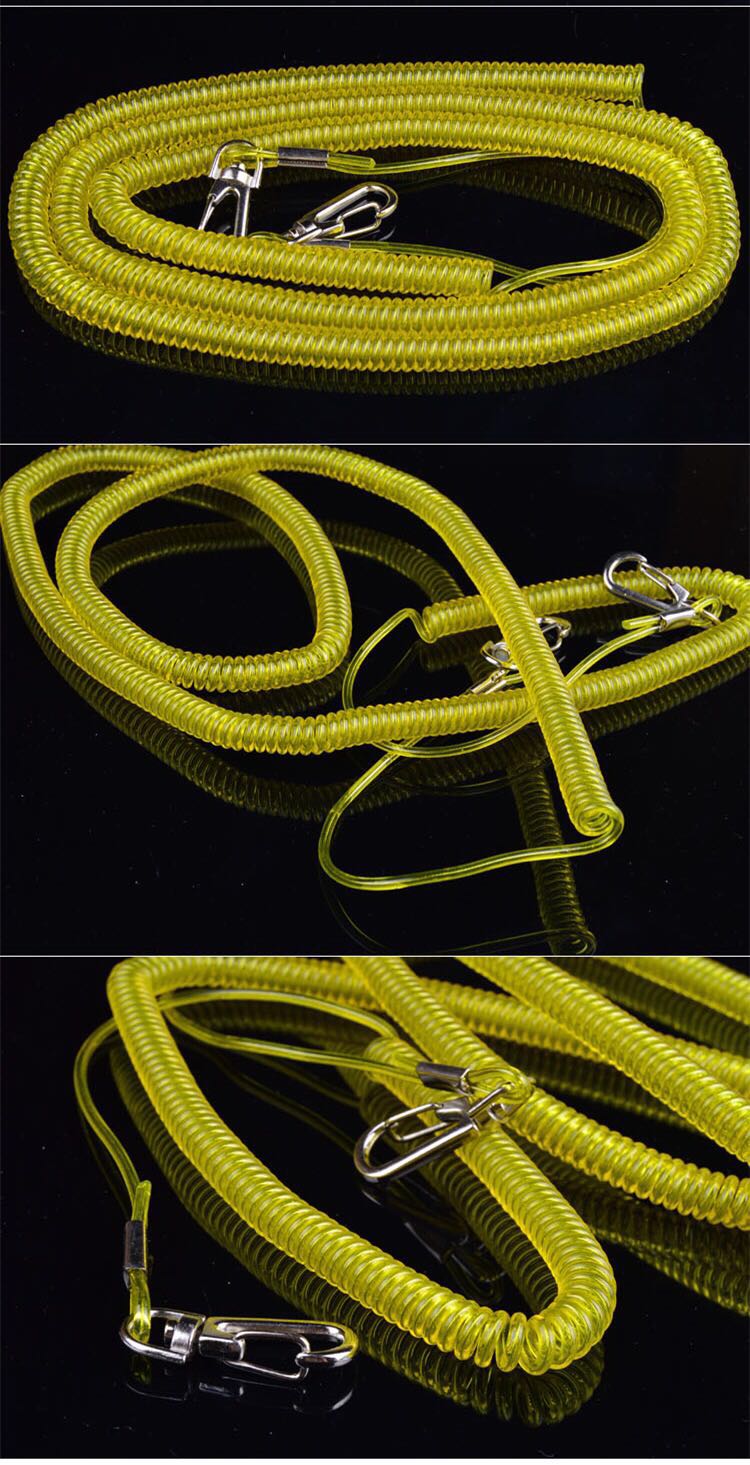 u钢丝失手绳3米5米鱼竿失手绳钢丝伸缩放杆绳钓鱼用品垂钓渔具配件音