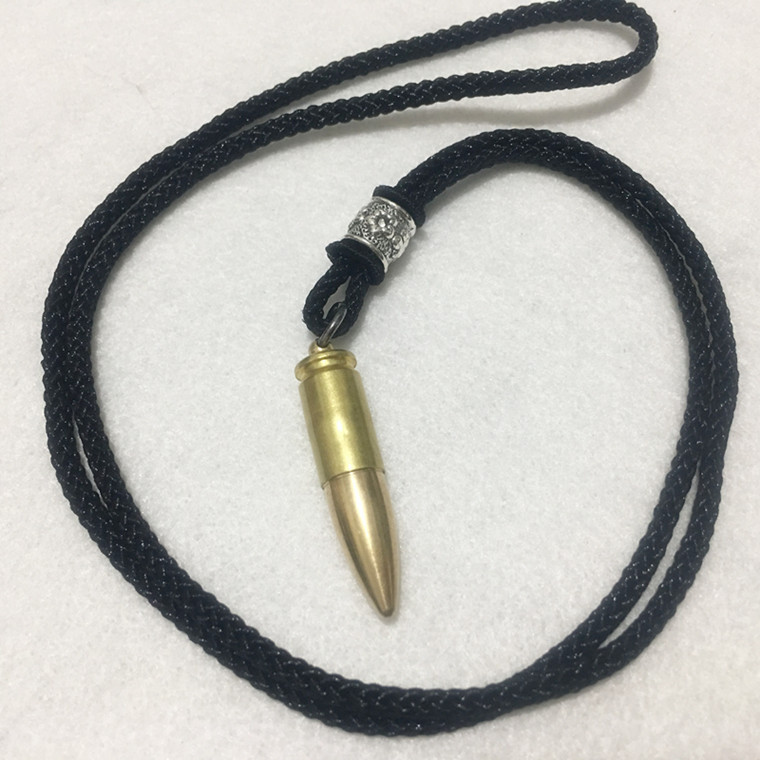 子弹壳挂件 头项链吊坠男女挂件壳工艺品藏银绳情侣礼品挂饰 64-56