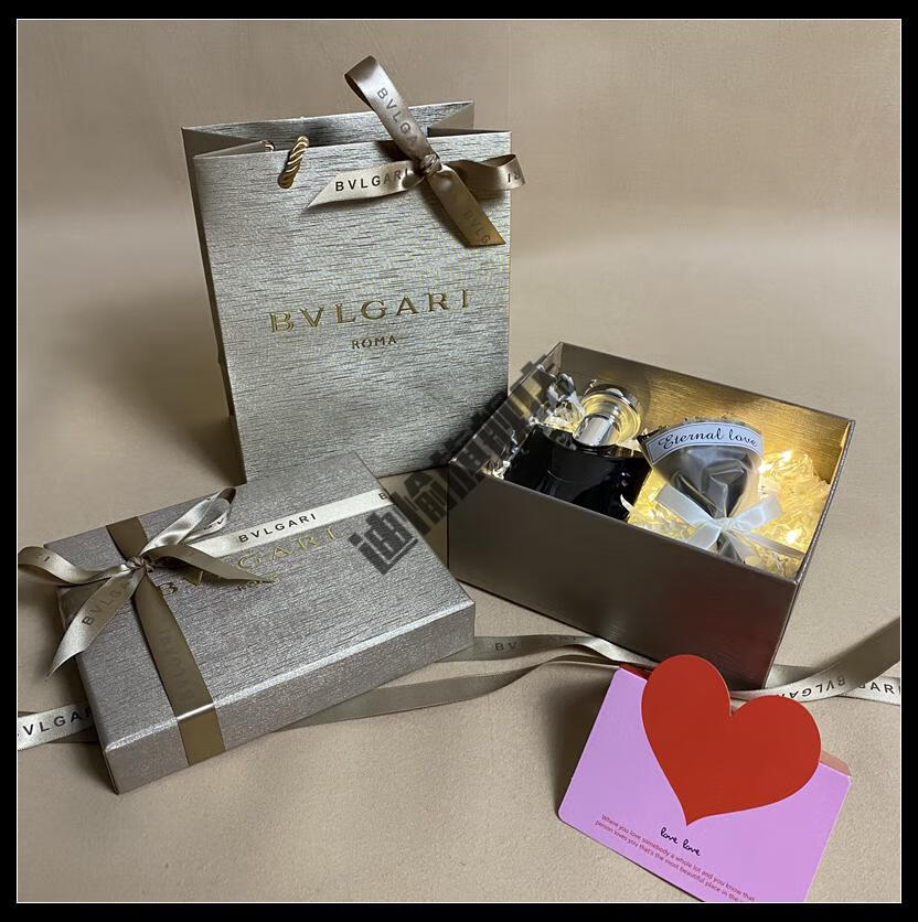 香水礼盒空盒包装盒专柜bvari香水纸袋香水盒袋子礼品袋包装香水盒