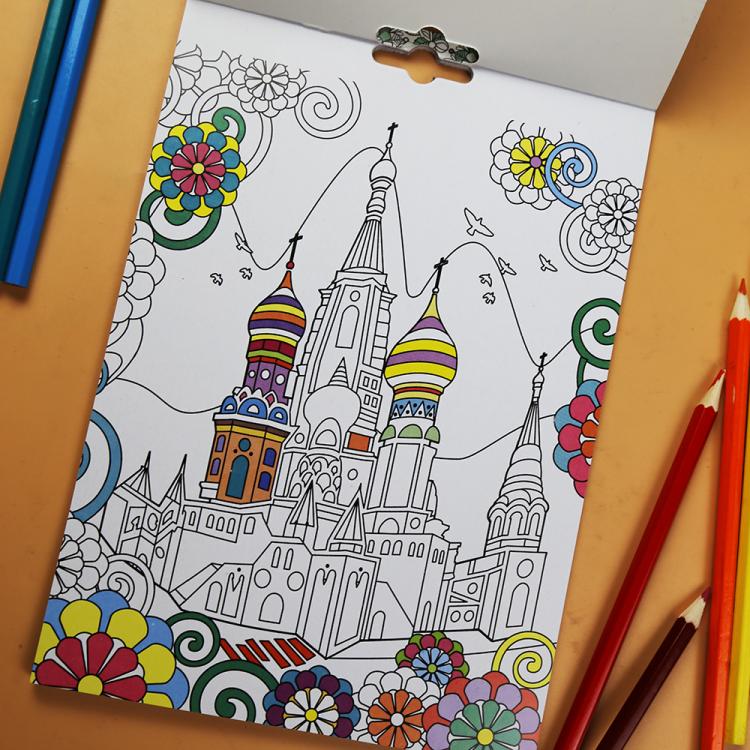 不舍天真女孩公主涂色本动物城堡涂色放松涂鸦本绘画涂鸦全4本梦幻本