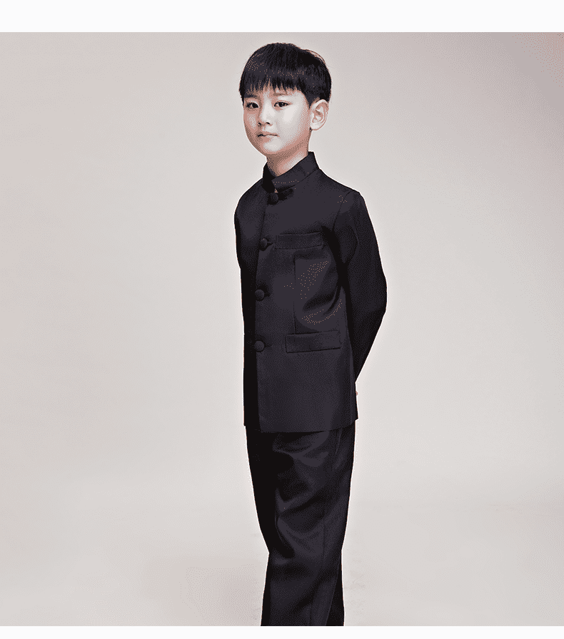 男生中山装民国学生装儿童男童五四青年大合唱朗诵红歌主持人演出服装
