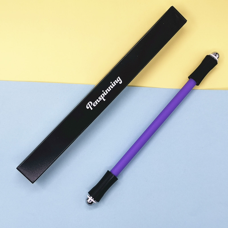 金属灯笔炫彩磁铁转转笔转笔专用笔抖音快手暴力流转笔 紫色 紫色常亮