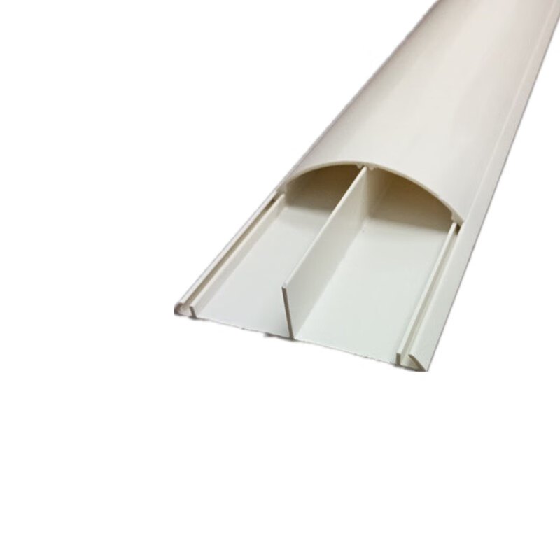 pvc明装线槽地面线槽半圆弧形地板线槽压线走线电线管电缆槽5127号
