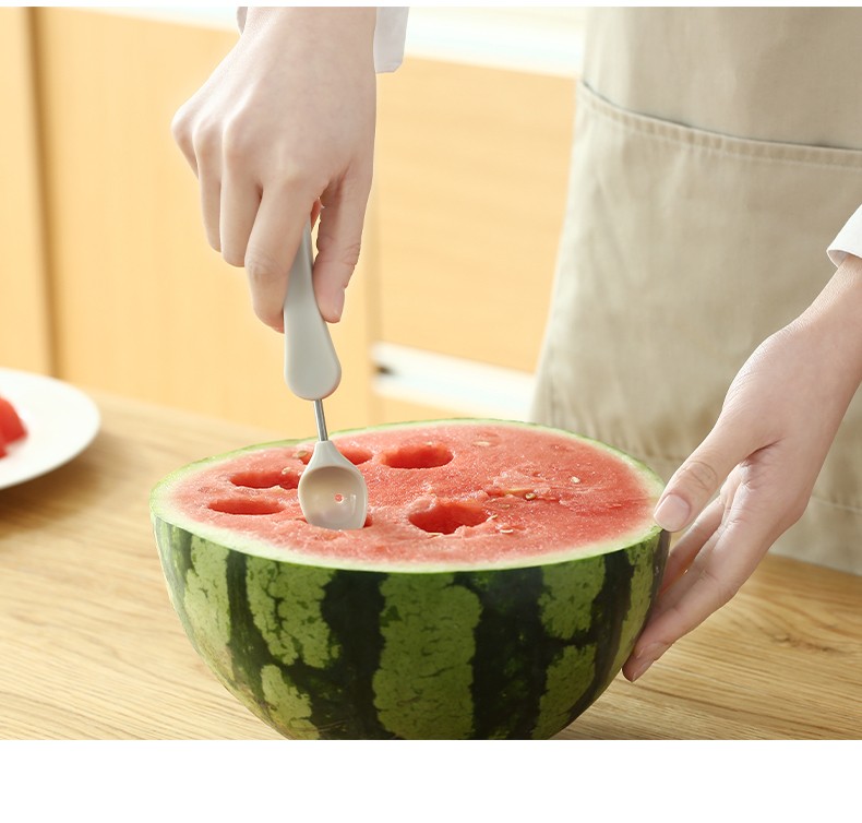 fasola水果瓜瓢勺挖西瓜勺分割拼盘切水果去瓜瓤器 浅蓝色