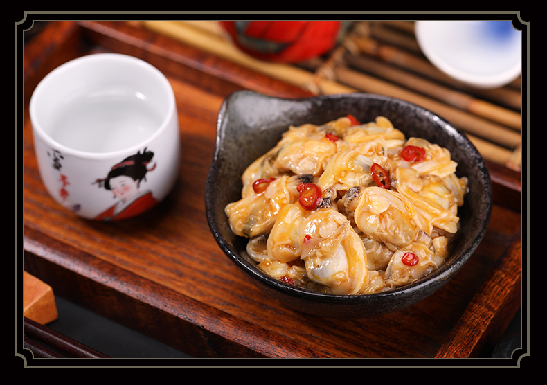 洋琪麻辣鲜蛤 500g 蛤蜊肉蚬子肉刺身日式料理洋琪解冻即食下酒菜花甲