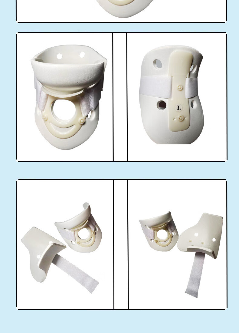 jd健康高分子颈托可调节分体式颈部支撑颈椎牵引固定器泡沫颈托白色s