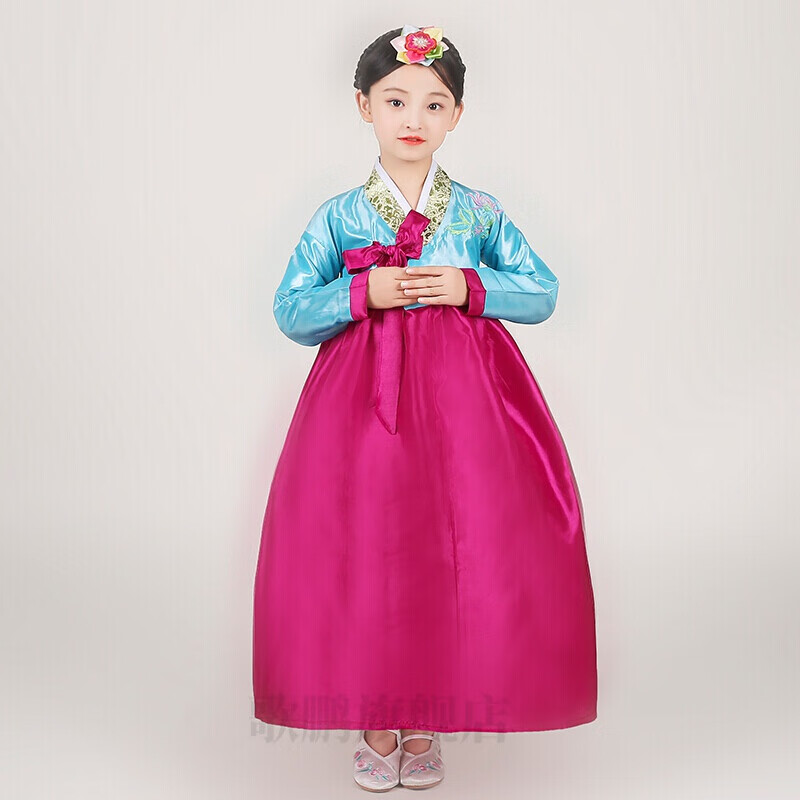 gioio韩服儿童韩国小孩传统古装改良儿童女童韩服女宝宝童装朝鲜族