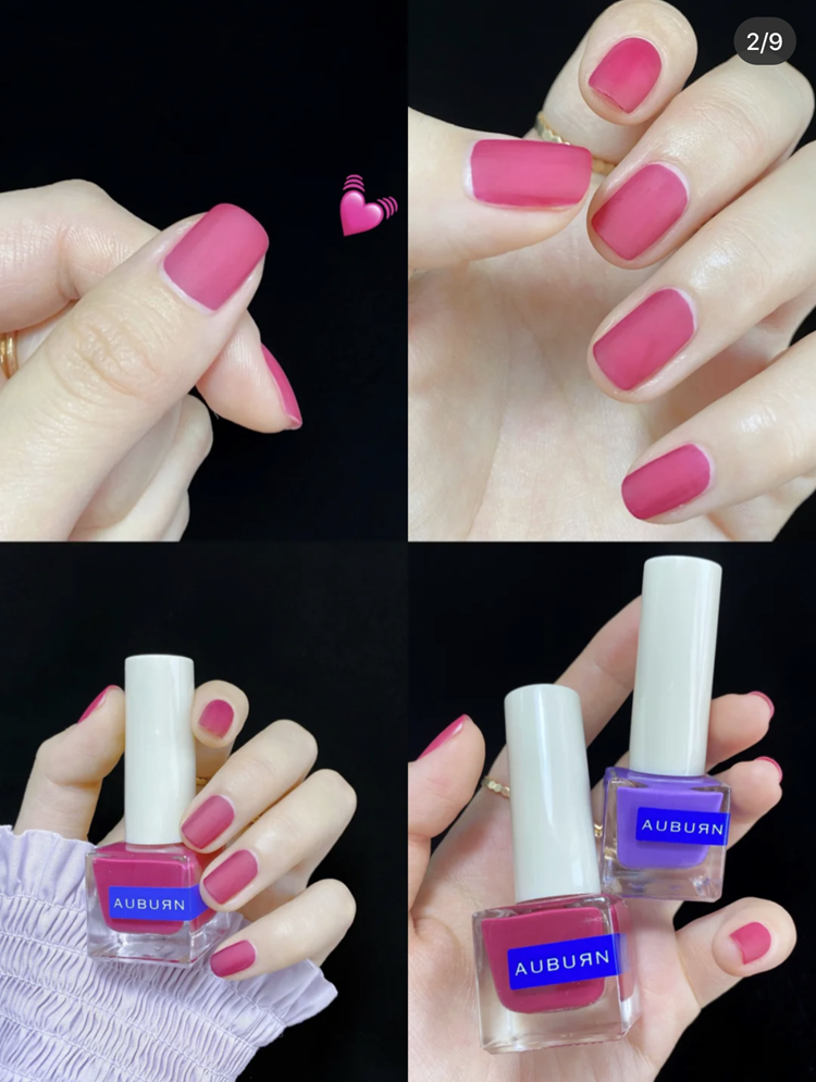 auburn显白果冻指甲油磨砂酒红奶油白焦010304050607送女友果冻亮泽17