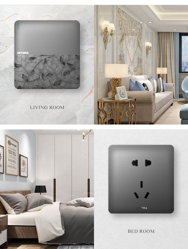 雅点插座面板带开关雅点开关插座面板86型墙壁16a三插