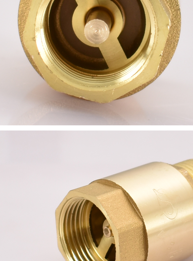 2内外丝止回阀水管水表弹簧单向阀立式止逆阀 6分外流内【图片 价格