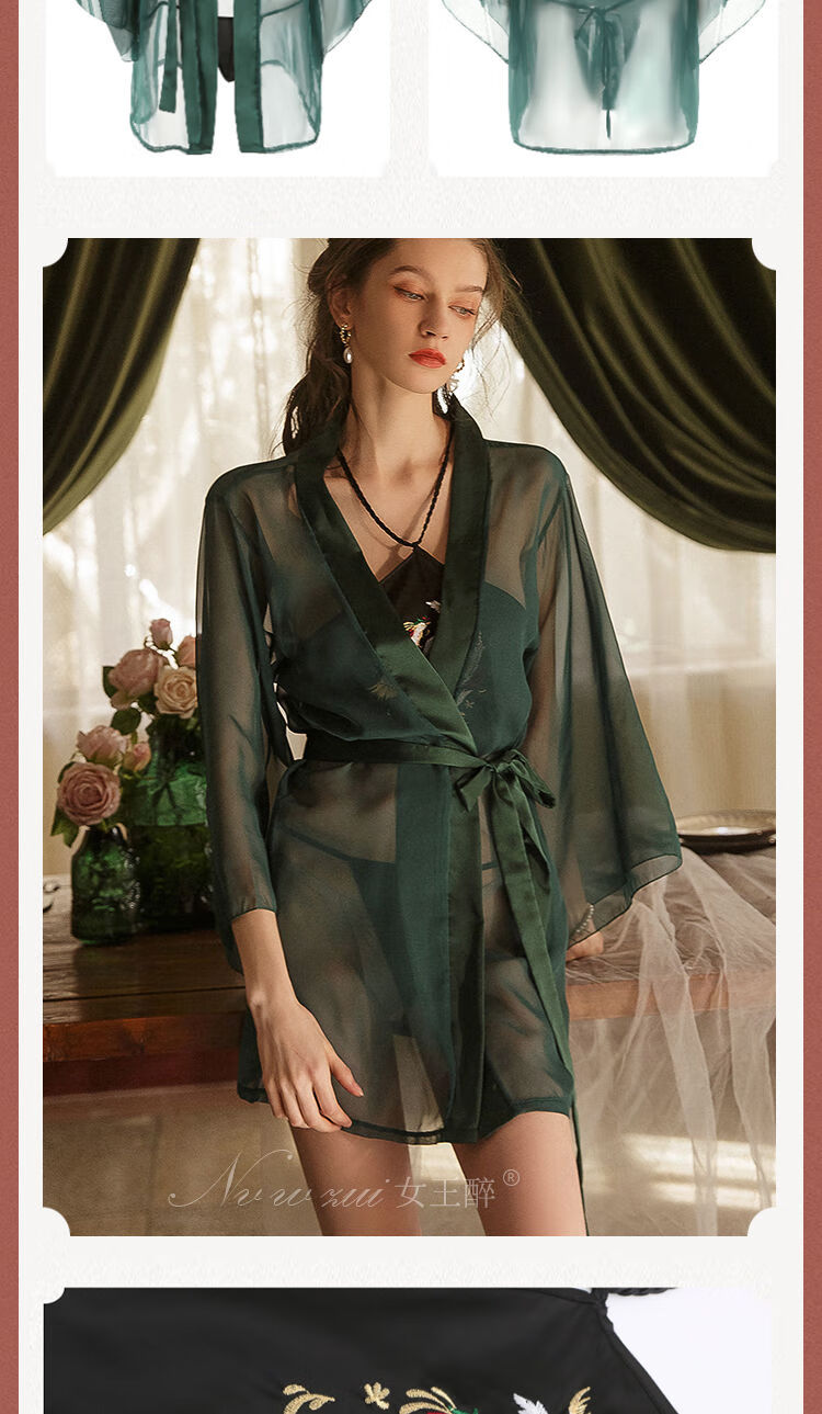 卡维妲新品情趣汉服古装青楼性感情器透明复古肚兜凤凰情趣汉服制服