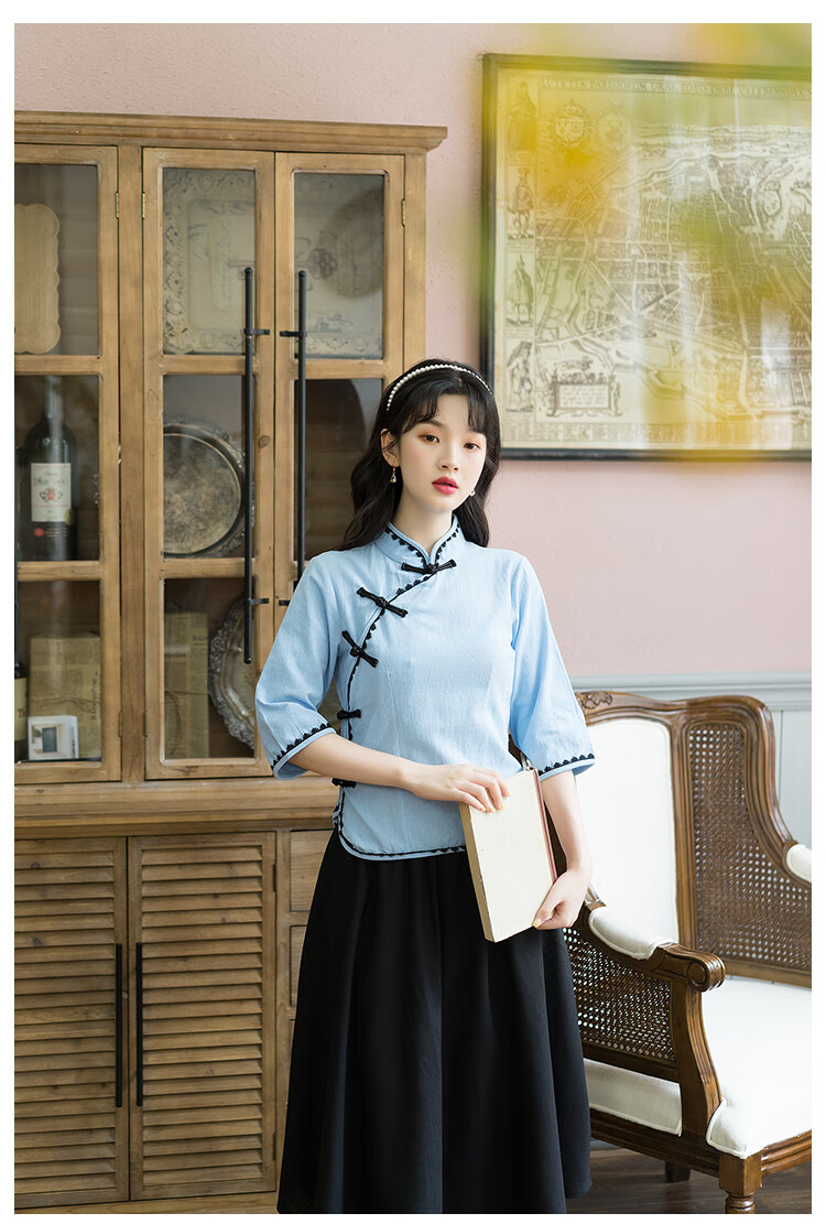 凯罗盾民国学生装五四运动民国时期复古女装中国风班服毕业服装演出服