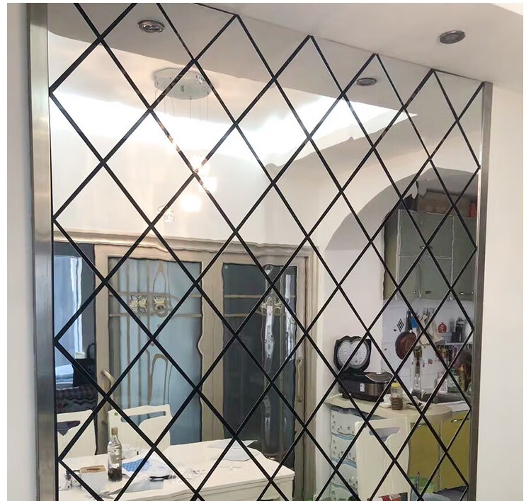 镜面贴纸软镜子镜子贴墙自粘亚克力3d立体墙贴镜面创意大厅客厅电视