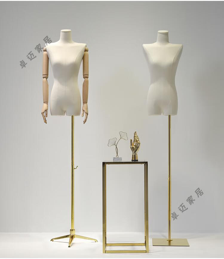 平肩模特道具女全身人台服装店直角肩人偶女装橱窗衣架展示架黑方板平