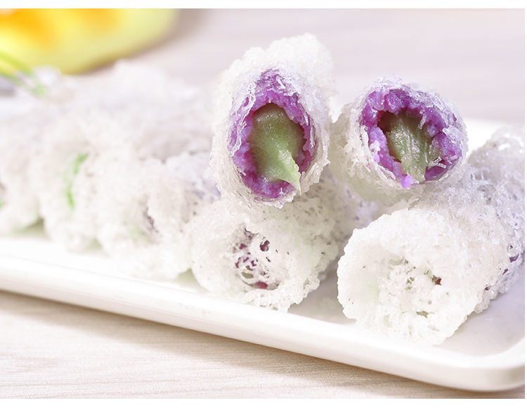 娘惹山药卷银丝卷油炸小吃半成品紫薯山药春卷糕点点心港式下午茶山药