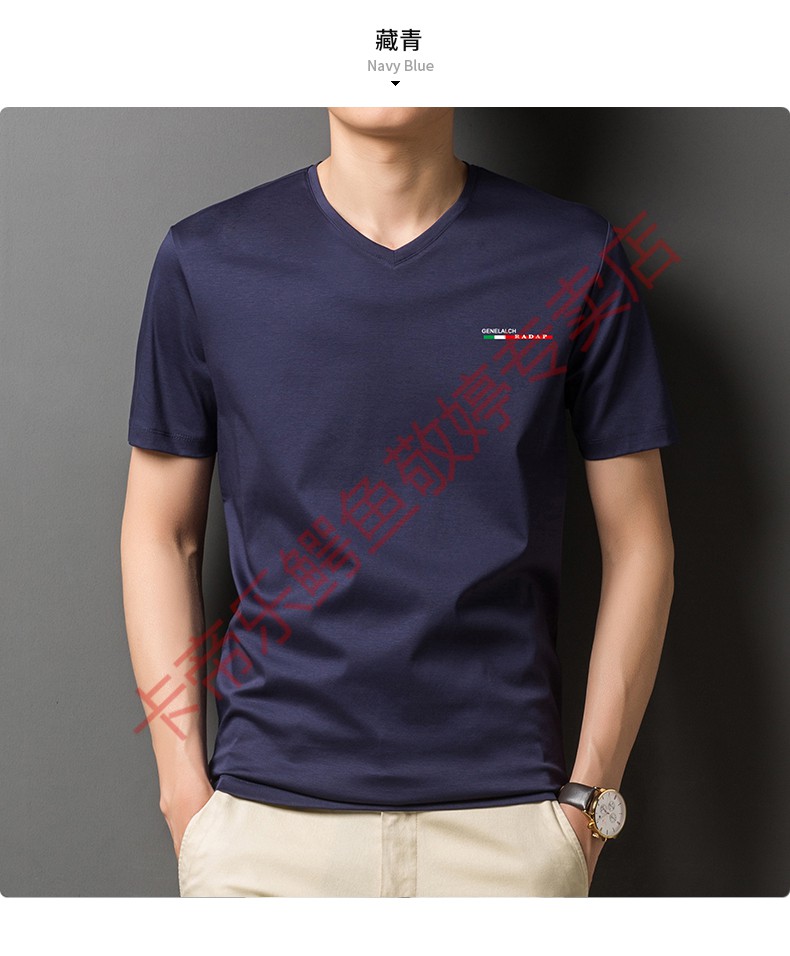 卡帝乐鳄鱼cartelo男士夏季高支短袖t恤男上衣印花丝光棉中年体恤男装