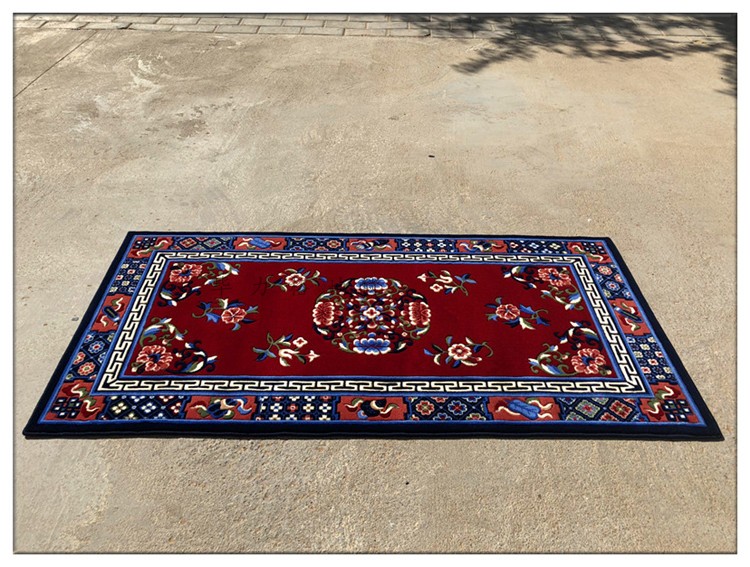 炫丰 蒙古国纯毛手工地毯 藏毯 道羊毛古典藏式床边地毯 厘米 如图3