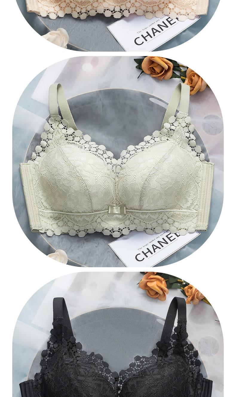 无磁无铁内衣电子厂小胸平胸专用内衣女聚拢防下垂无钢圈文胸罩厚款