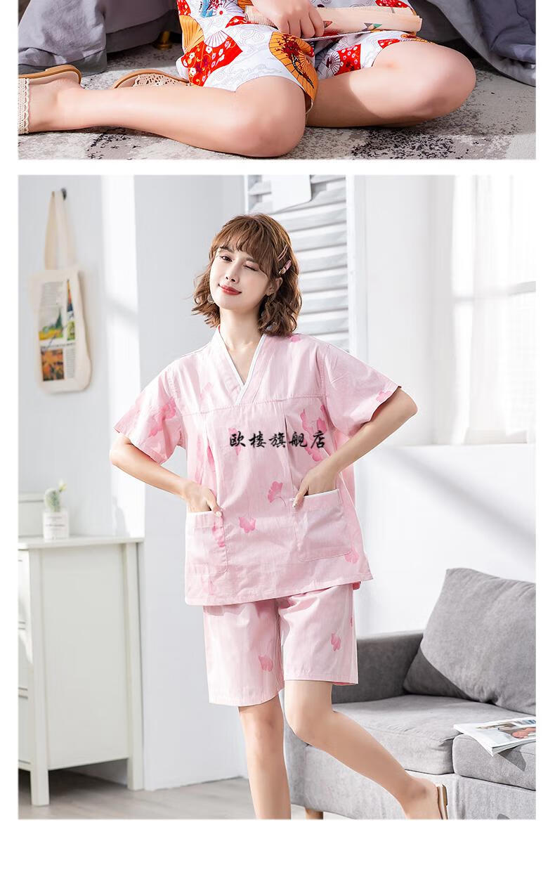 睡衣澡堂衣服汗蒸服男女款纯绵情侣装全绵大码可爱浴服性感浴衣汉蒸服