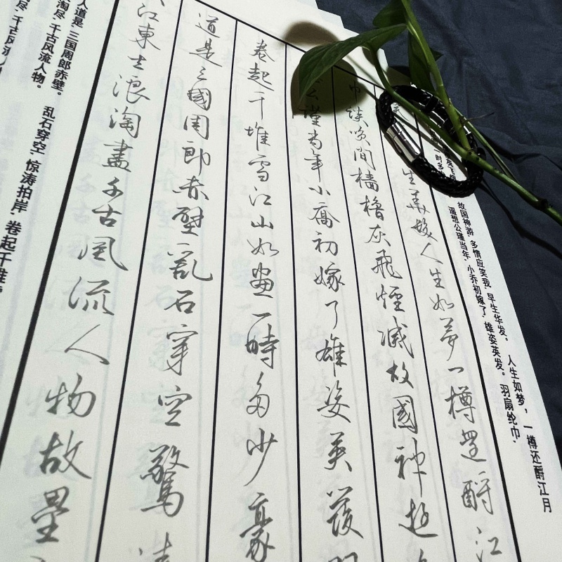 叶晗薇 字帖行草行草字帖美工笔中性笔硬笔钢笔练字飘逸行楷真行书