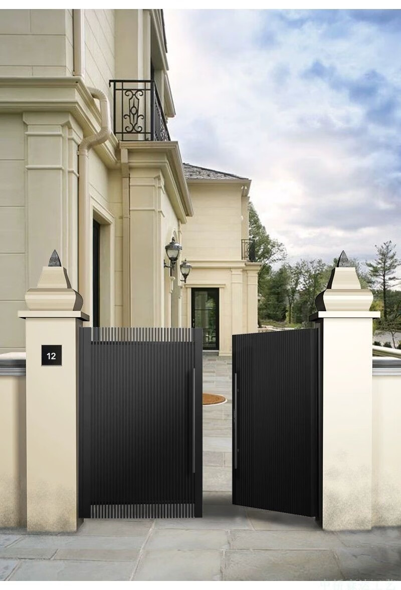 福菱门铁艺大门庭院门别墅双开对开门小区院子洋房院门玫瑰金18k金
