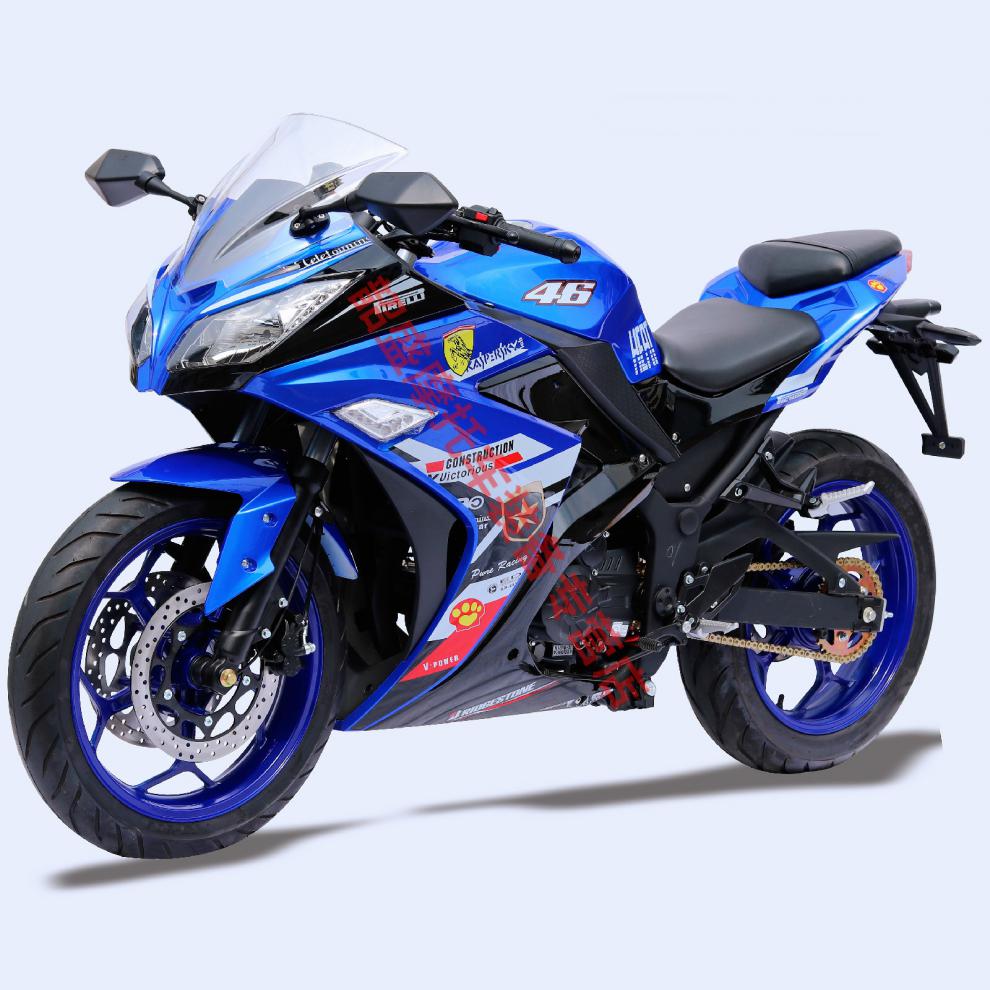 400跑车地平线r3v6可上牌双缸水冷400cc蓝色法拉利颜色国四电喷可上